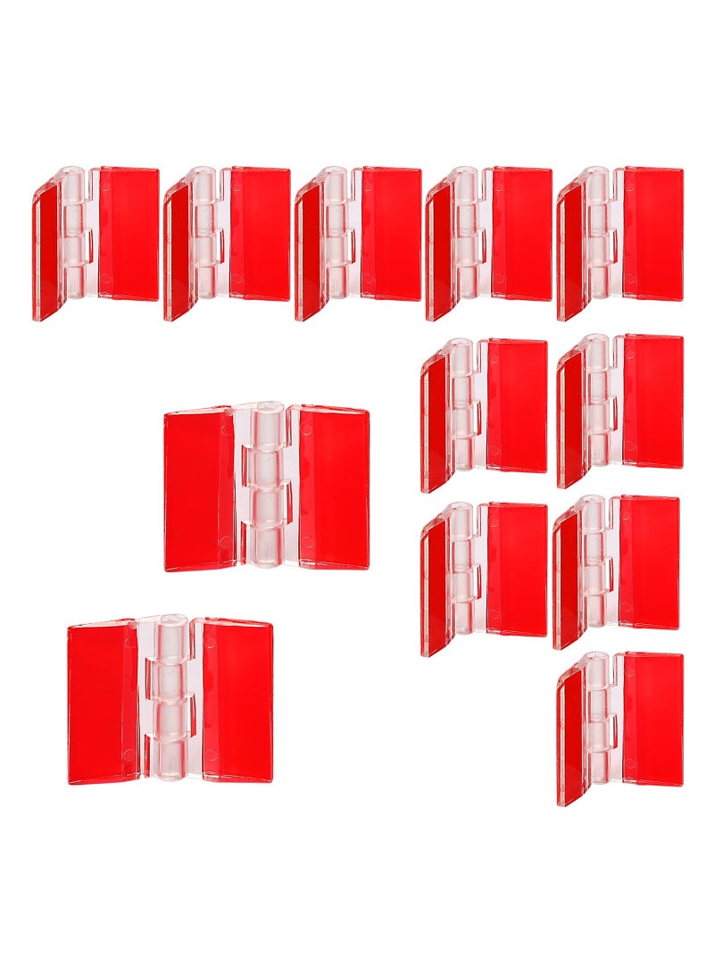SYOSI 24PCS Acrylic Hinge, Transparent Plastic Hinges Continuous Piano Hinge Self-Adhesive Folding Hinge Furniture DIY Tool Acrylic Hardware for DIY Transparent Box, Display Stand(30x35 mm) - Image 1