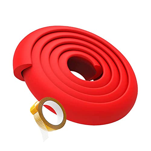 SYGA Baby Safety Strip Furniture Edge Guard Cushion Corner Cover 2 Meter 6.5 feet Tape Infant Bump Protector (Red) - Image 1