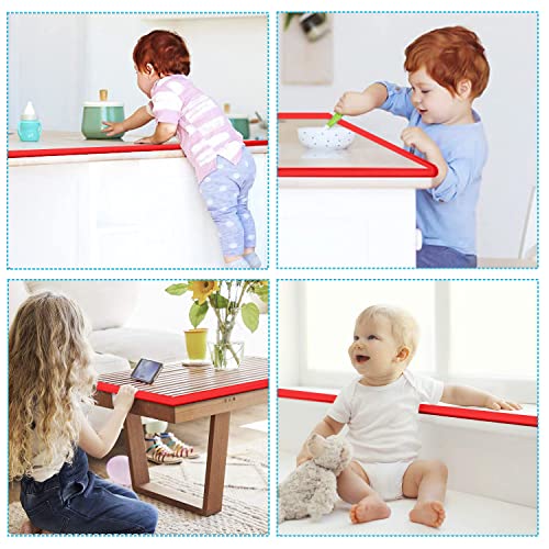 SYGA Baby Safety Strip Furniture Edge Guard Cushion Corner Cover 2 Meter 6.5 feet Tape Infant Bump Protector (Red) - Image 2