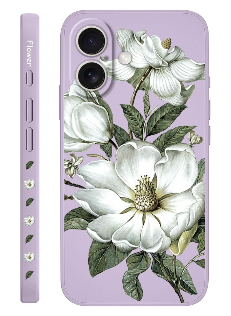 for iPhone 16 Plus Case Anti Scratch Microfiber Lining Phone Cover Silicone Ultra Slim Case for iPhone 16 Plus 6.7 inch-Cotton Purple - Image 1
