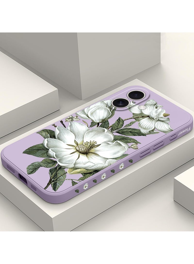 for iPhone 16 Plus Case Anti Scratch Microfiber Lining Phone Cover Silicone Ultra Slim Case for iPhone 16 Plus 6.7 inch-Cotton Purple - Image 2