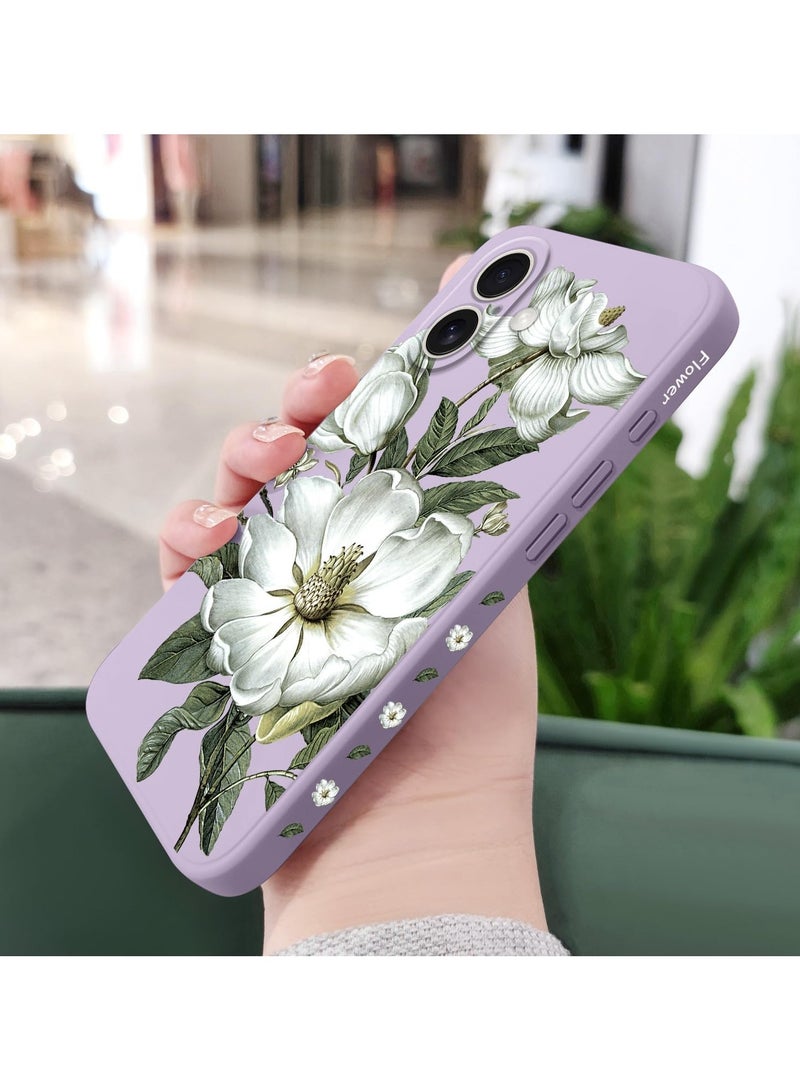 for iPhone 16 Plus Case Anti Scratch Microfiber Lining Phone Cover Silicone Ultra Slim Case for iPhone 16 Plus 6.7 inch-Cotton Purple - Image 4