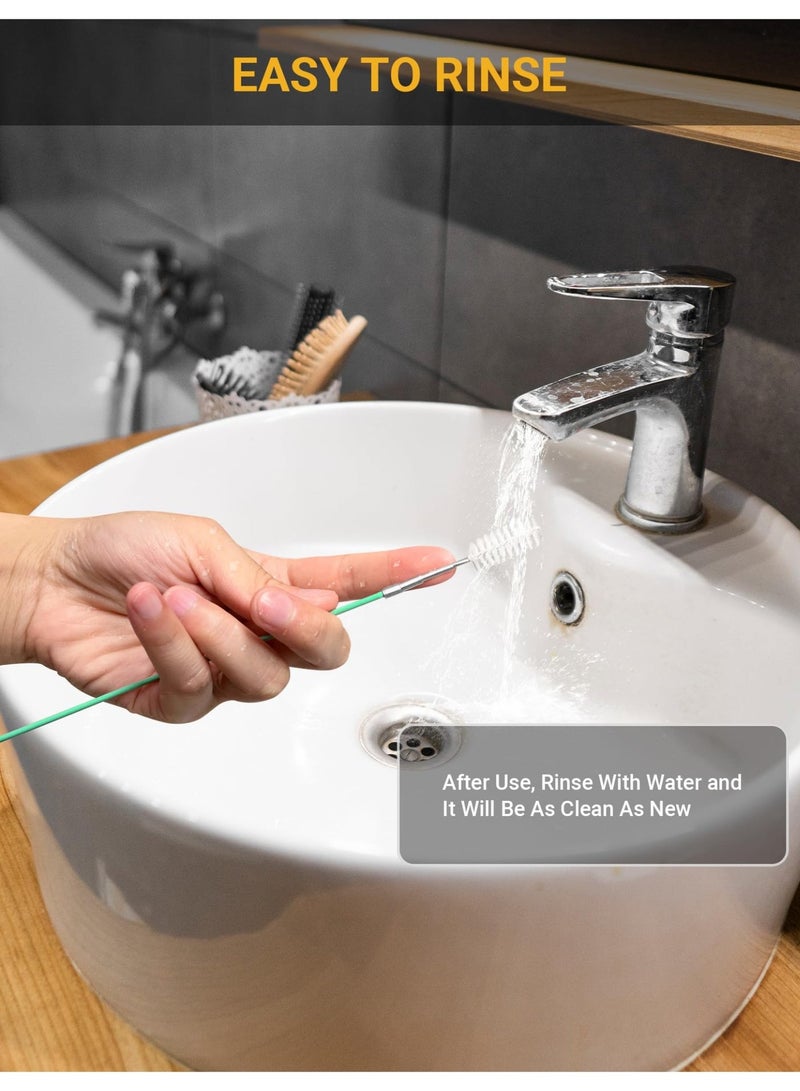 أداة محسنة لتنظيف مصرف فتحة سقف السيارة، فرشاة مرنة طويلة بطول 120 بوصة لتنظيف أنابيب الصرف في السيارة، أداة رفيعة لتجريف المصارف، مثالية لفتحة سقف السيارة وفتحة تصريف مساحات الزجاج الأمامي - Image 5