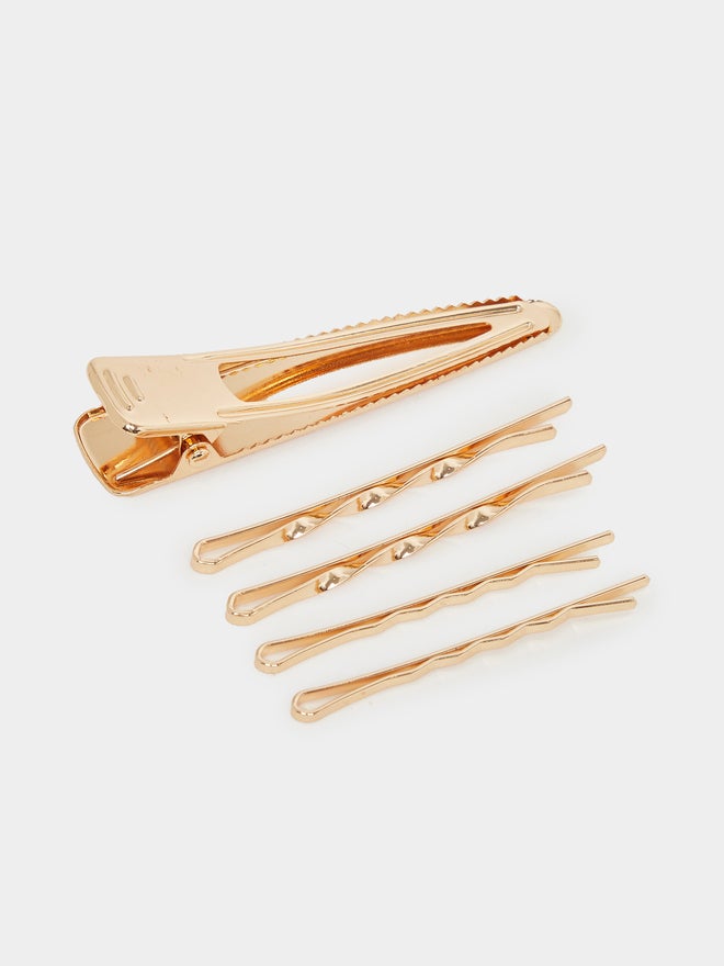 ستايلي طقم مشابك شعر معدنية سادة من ستايلي  قطع - Image 2