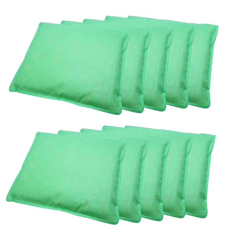 LAXIS® Non-Woven Plain Single Saree Bags, Transparent Saree Covers With Zip, Saree Covers For Storage, Wardrobe Organiser, Size-36x42x2cm (Pack of 10, Green) - Image 5
