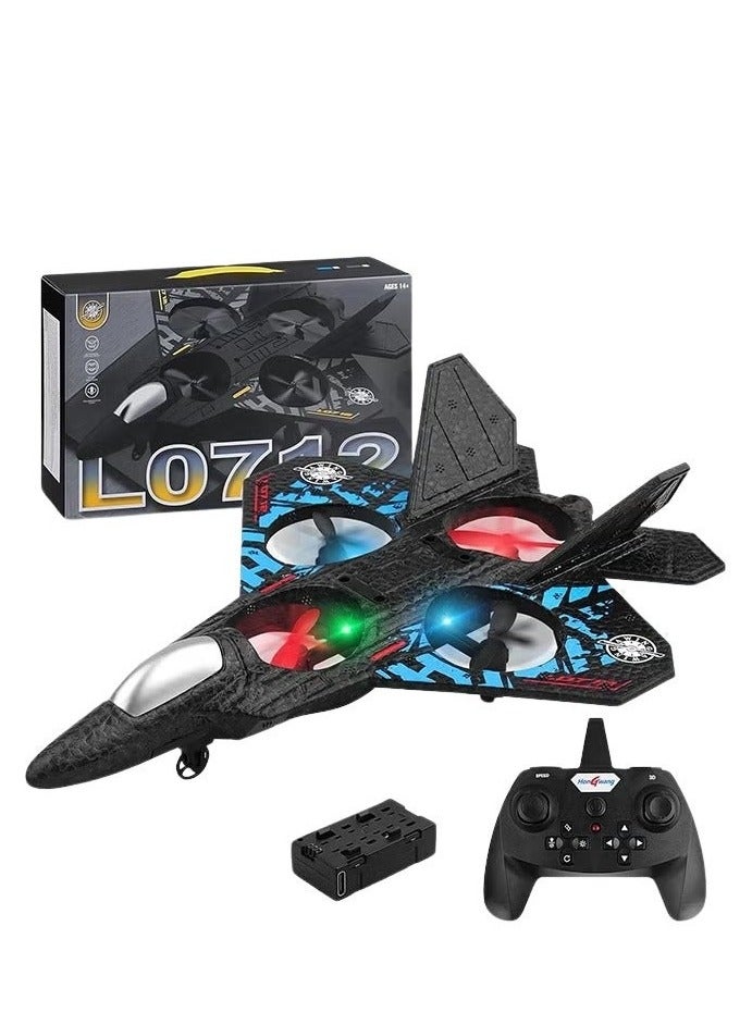 سناجل طائرة مقاتلة L0712 تعمل بالتحكم عن بعد بتردد 2.4 جيجاهرتز، لعبة رباعية المراوح مع أضواء LED ملونة، شحن USB، قلاب ثلاثي الأبعاد بضغطة زر واحدة، حركات بهلوانية 360 درجة، طائرة RTF للأطفال والمبتدئين والبالغين - Image 2