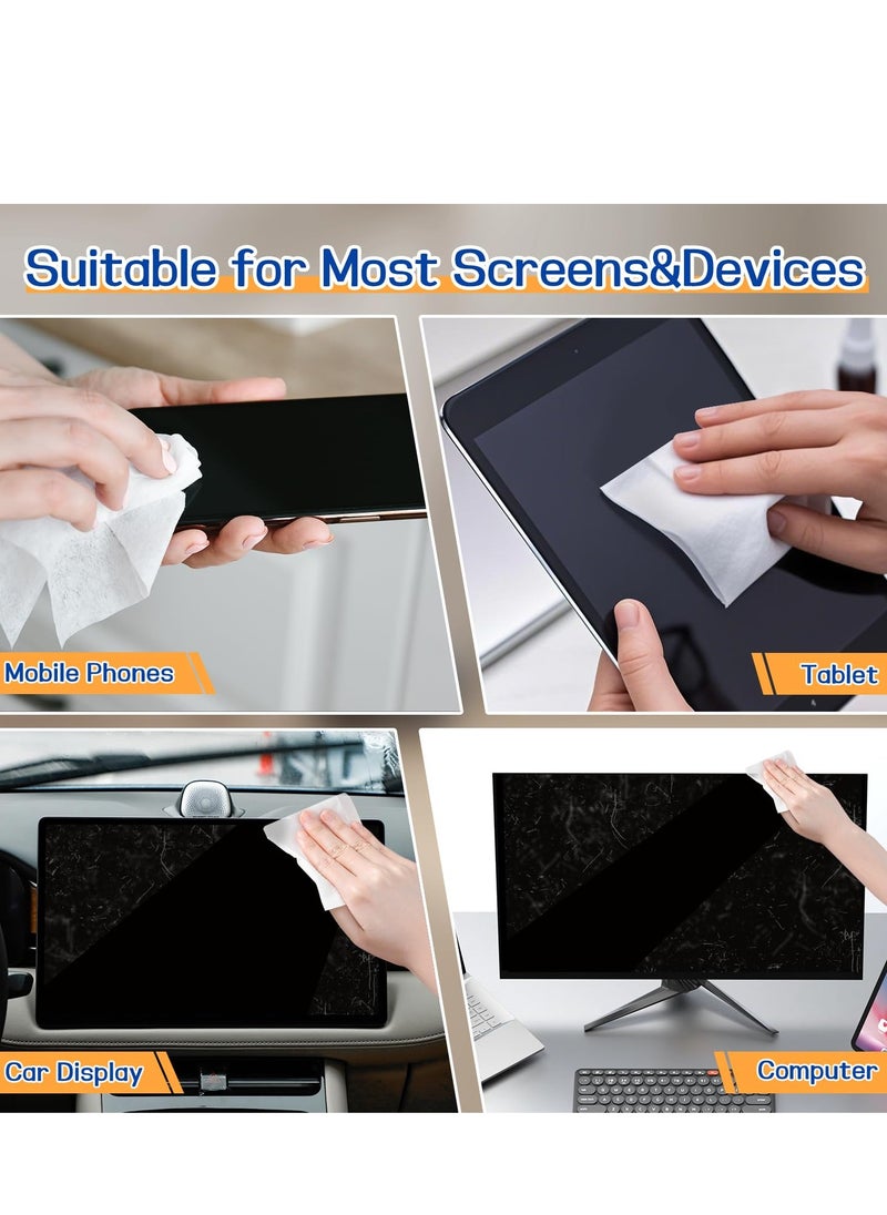 spa luxetique Screen & Electronic Cleaning Wipes，Pre-Moistened Individual Wrapped (12 x20cm) TV Screen Cleaner, Computer Monitor, Laptop, Lens Camera Sunglass Wipes ，Streak-Free，40 Pack  - Image 4