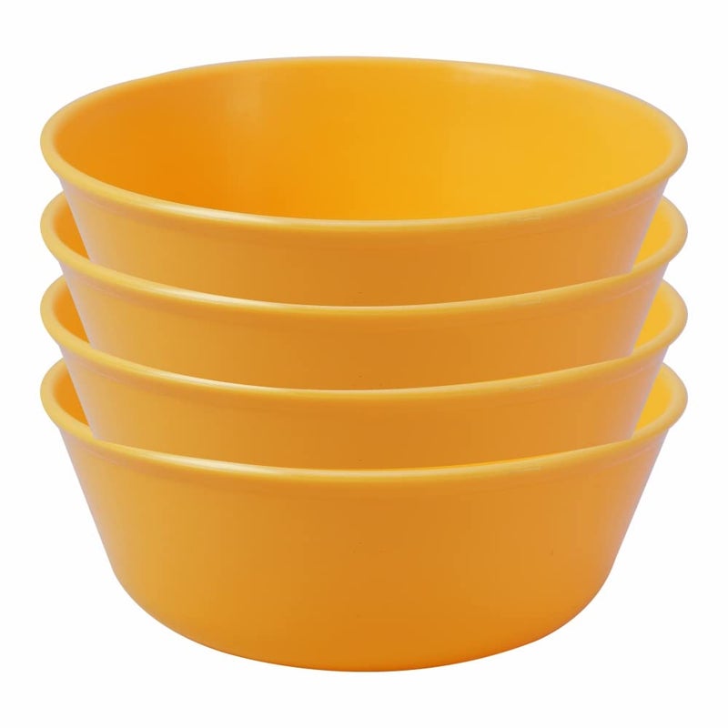 Wonder Plastic Sigma 300 Microwave Safe Multipurpose Mixing Bowls, Set of 4 pc Bowl 300 ml (Yellow) - Image 1