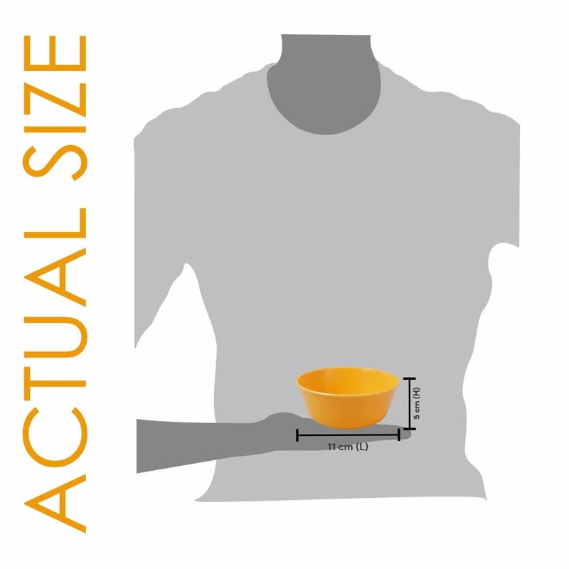 Wonder Plastic Sigma 300 Microwave Safe Multipurpose Mixing Bowls, Set of 4 pc Bowl 300 ml (Yellow) - Image 3