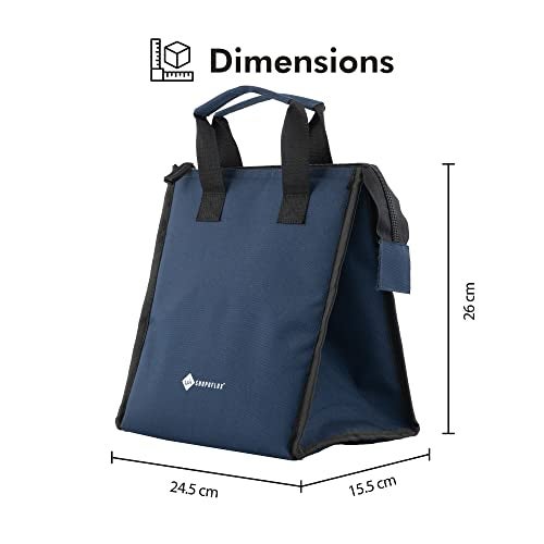 SHOPOFLUX Lunch Bag for Men and Women, Insulated Tiffin Bags for Office, College, School (Blue) - Image 4