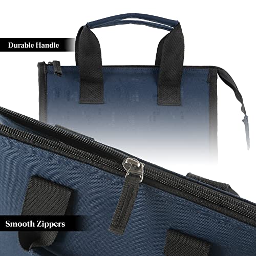 SHOPOFLUX Lunch Bag for Men and Women, Insulated Tiffin Bags for Office, College, School (Blue) - Image 3