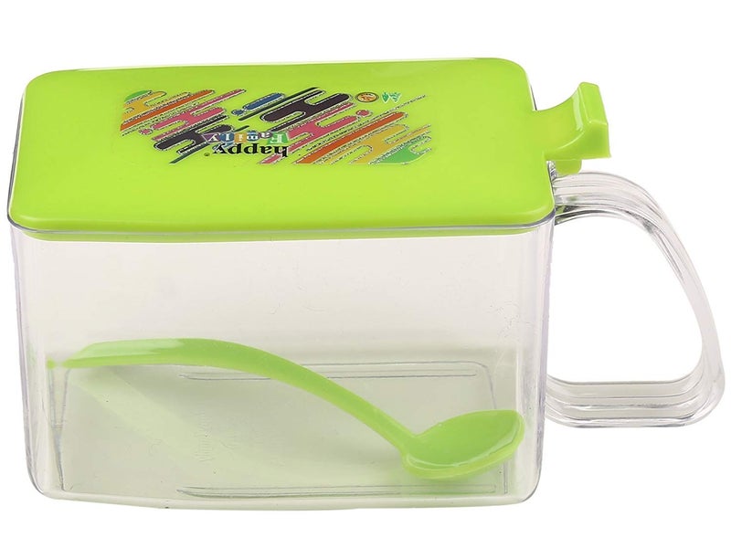 Nabhya Spice Rack Plastic Seasoning Box Set Kitchen Storage Jar Container With Spoon And Serving Tray - 500 ml Plastic Grocery Container - 500 ml Plastic Grocery Container (3 Piece Set, Green) - Image 4