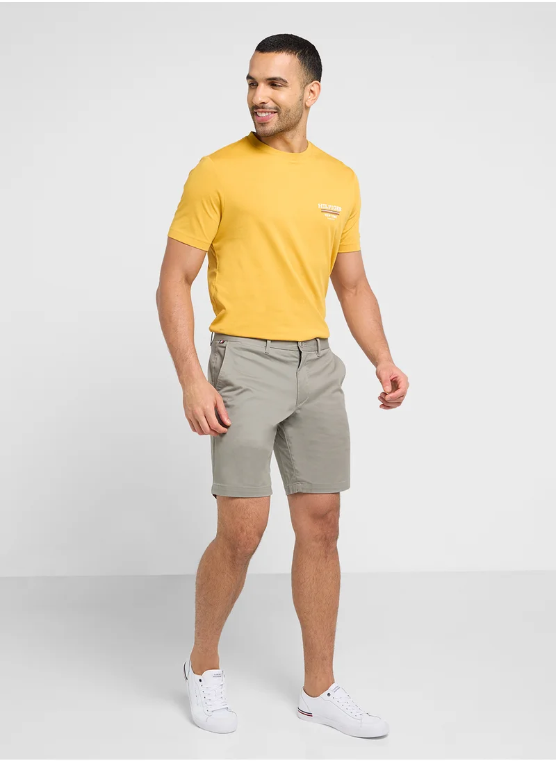 تومي هيلفيغر Global Striped Crew Neck T-Shirt