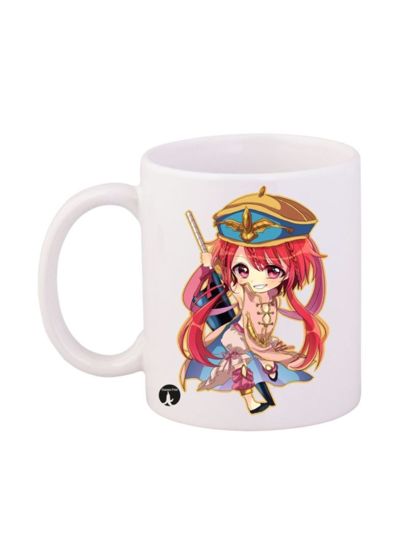 Anime Magi The Labyrinth Of Magic Printed Mug White/Red/Gold 12ounce