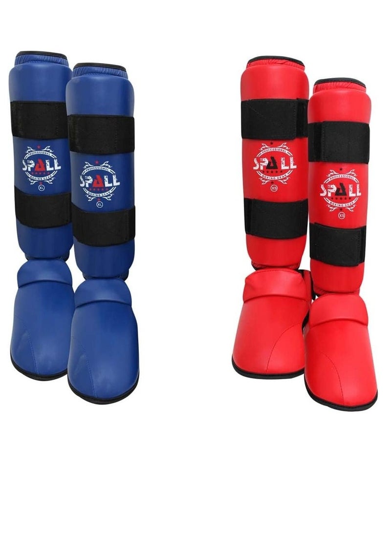 Spall Karate Shin Guards for Kids & Adults –Adjustable Foam Padded Shin & Instep Protection for Martial Arts, Taekwondo, Kickboxing - Image 4
