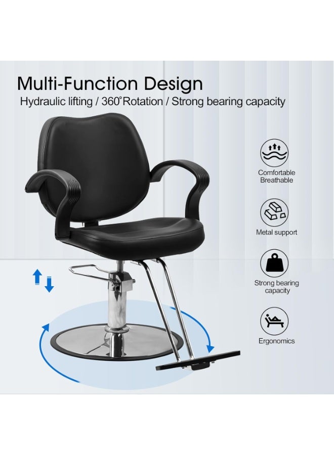 Meishida Vintage Salon Chair, 360 Degrees Hydraulic Rolling Barber Chairs beauty salon chairs for Barbershop Hair Chair Spa Equipment  - Image 4