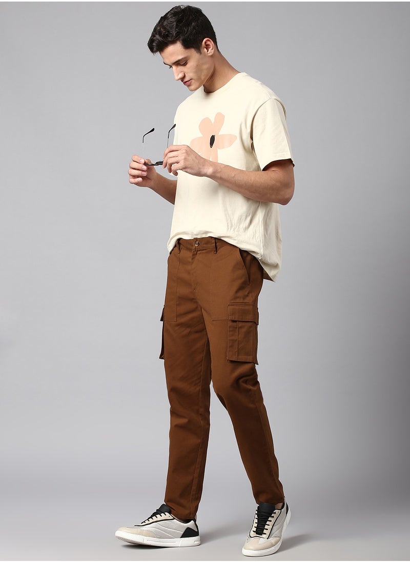 Hubberholme بنطلون كارجو رجالي من القطن الخالص سهل الغسل بقصّة Slim Fit  - Image 4