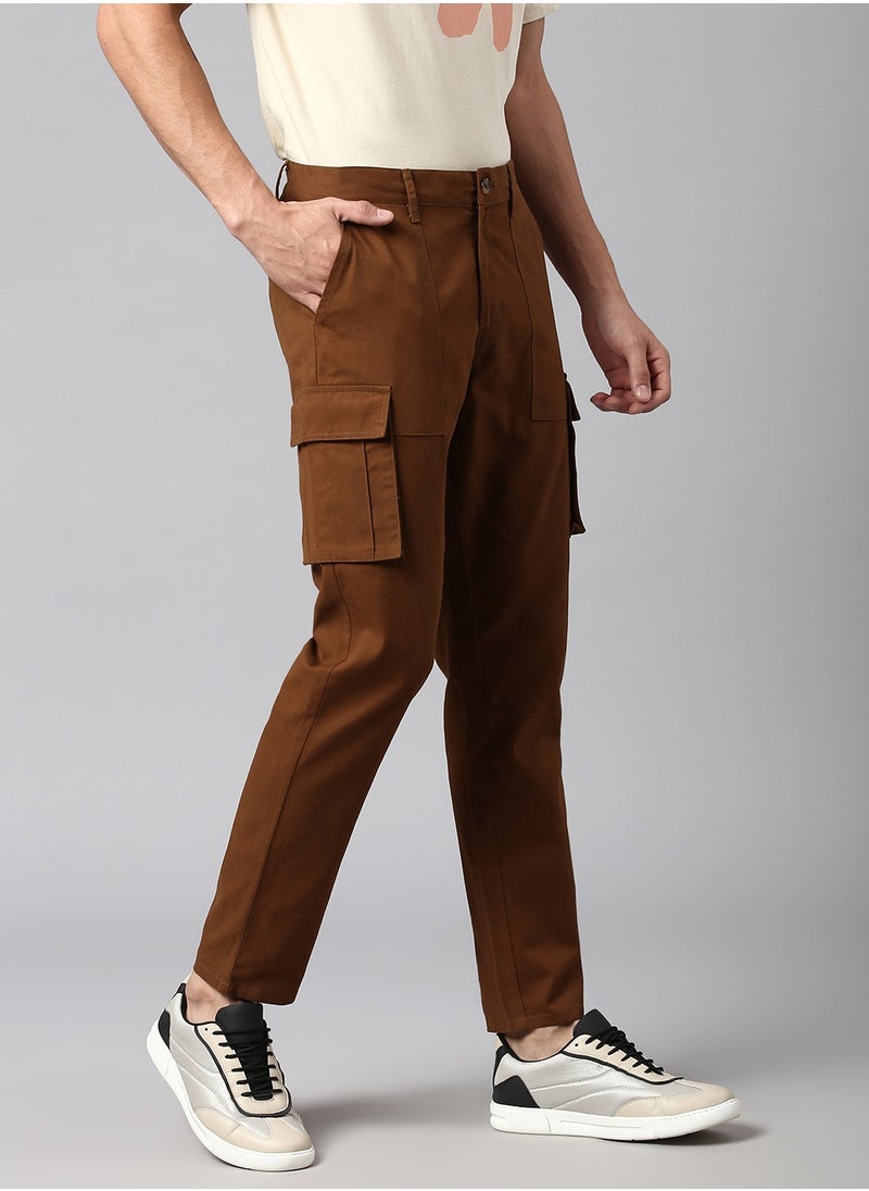 Hubberholme بنطلون كارجو رجالي من القطن الخالص سهل الغسل بقصّة Slim Fit  - Image 2