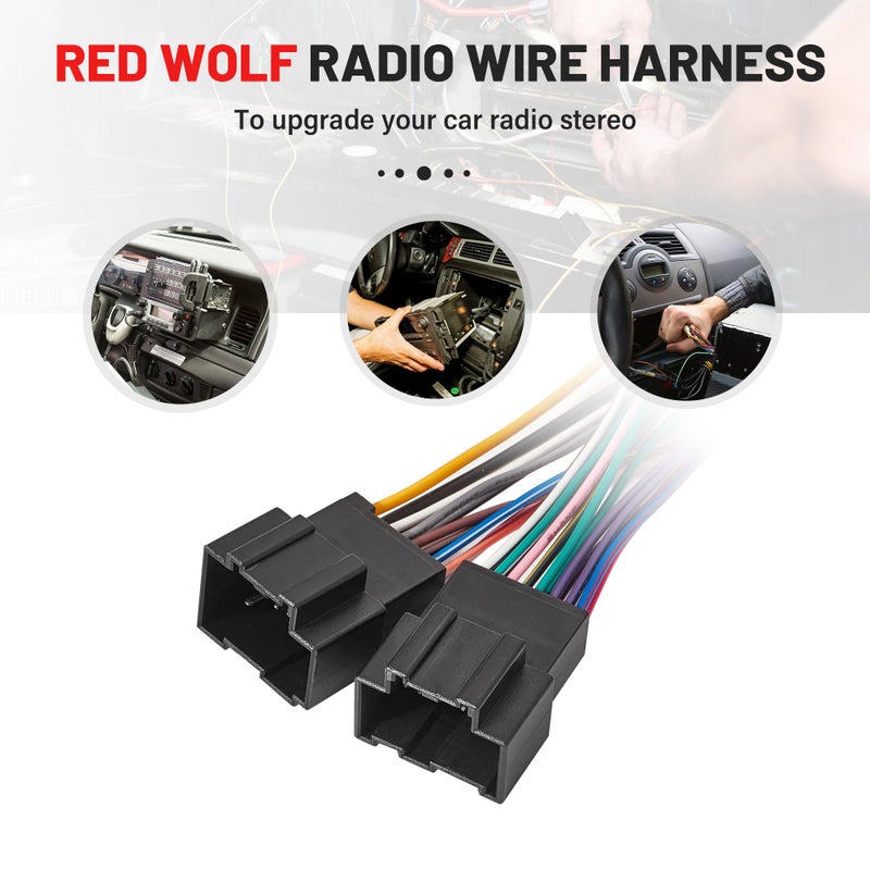 RED WOLF Car Radio Wiring Harness Compatible with 2008-2015 Chevrolet Express, 07-14 GMC 07-14 Savana Buick Aftermarket Stereo Wire Cable Adapter - Image 5