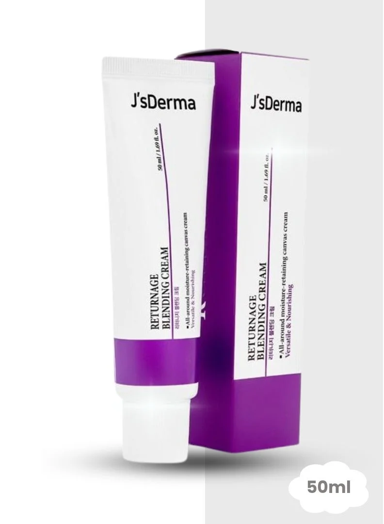 J'sDerma Korean anti-aging Face Moisturizing  Cream For Sensitive Skin with Hyaluronic Acid, Shea Butter & Ectoin Barrier Repair Hydration Cream- Returnage Blending Cream 50ml