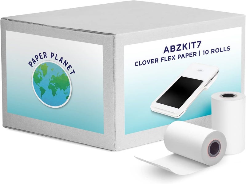 PaperPlanet Thermal Receipt Paper for Clover Flex | Compatible with Clover POS models C400 C401 C403 C405 C406 | 10 Rolls - Image 1