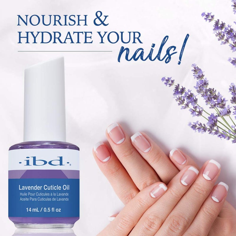 IBD Lavender Cuticle Oil â€“ Moisturizing Nail Oil for Growth & Strength, Repair Damaged Nails, Cuticle Softener, Lavender Scent, 0.5 fl oz - Image 2