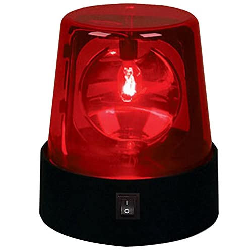 BNYTXV 3-Inch Police Car Beacon Siren Strobe Light, Rotating Blue LED Light, 360 Degree Disco Party Rotating Lamp for Club, Firefighters (Red) - Image 1