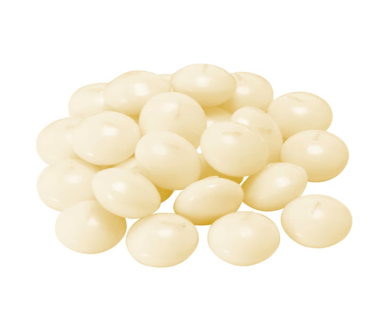 Unscented Floating Candles Set of 24, Natural Floating Tea Candles, 4-Hour Burn Time, Decorative Water Candles for Weddings, Centerpieces, Parties and Home Decor - Image 1