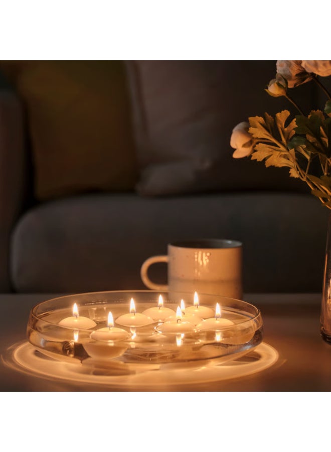 Unscented Floating Candles Set of 24, Natural Floating Tea Candles, 4-Hour Burn Time, Decorative Water Candles for Weddings, Centerpieces, Parties and Home Decor - Image 3