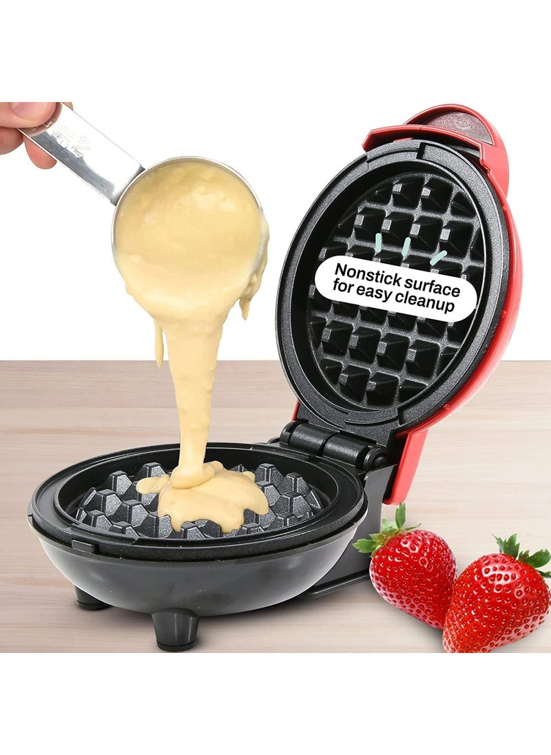 HINDIE HINDIE Mini Waffles Maker Machine For Home 3in1 Electric Waffle Iron with NonStick Dual Side Plate Pancake Maker for Individual Belgian Waffles 4 Inch 350Watts Multi  - Image 2