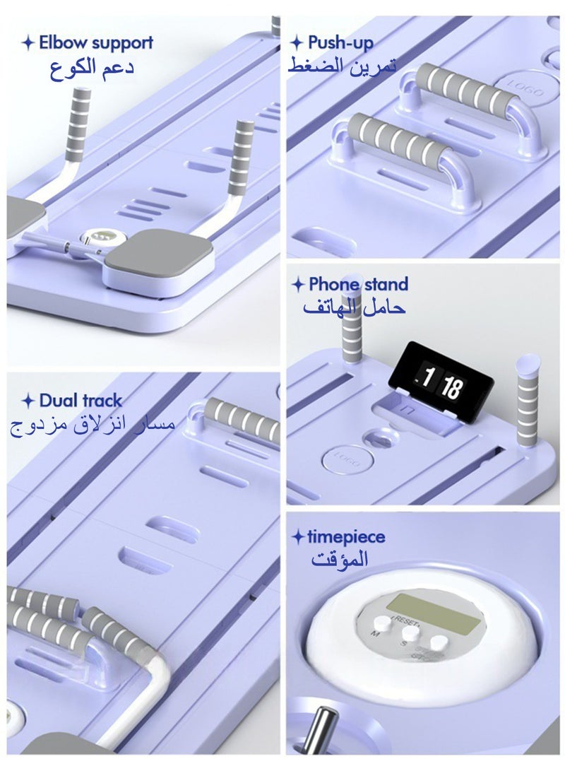 WAMIT Pilates Board 6-in-1 Versatility Pilates Board, Pilates Reformer Set Ab Core Trainer, Ab Trainer Machine, Ab Board, Exercise Board, Multi-Purpose Foldable Pilates Reformer Board for Home Office Living Room, Purple - Image 5