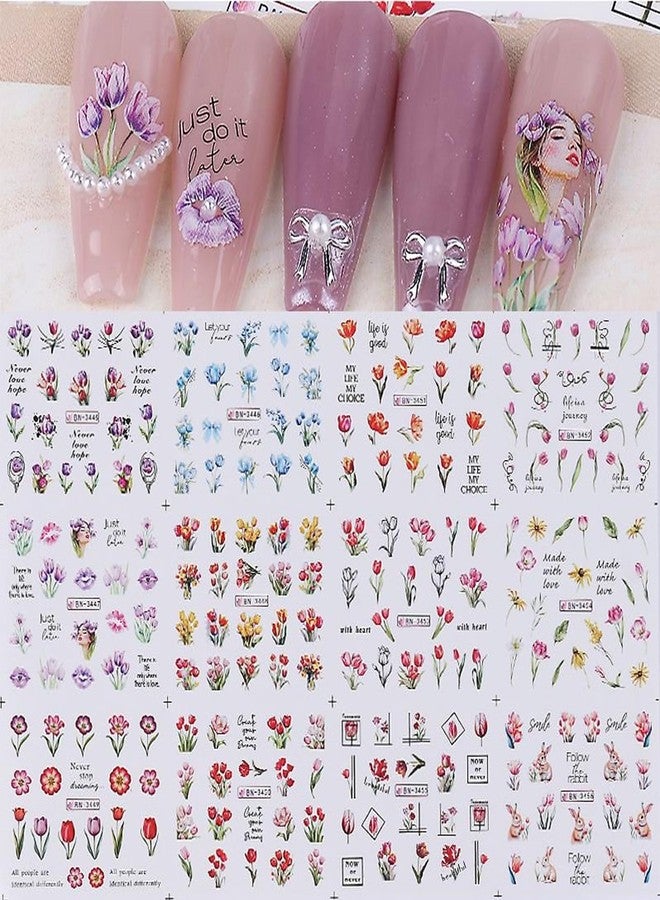 Maigitur 1400Pcs Nail Stickers Water Transfer DIY Nail Decals, Fruit Butterfly Flowers Marine Animal Transfer Watermark Nail Art Stickers for Nails Toenails Nail Tips Decor Halloween Christmas - Image 2