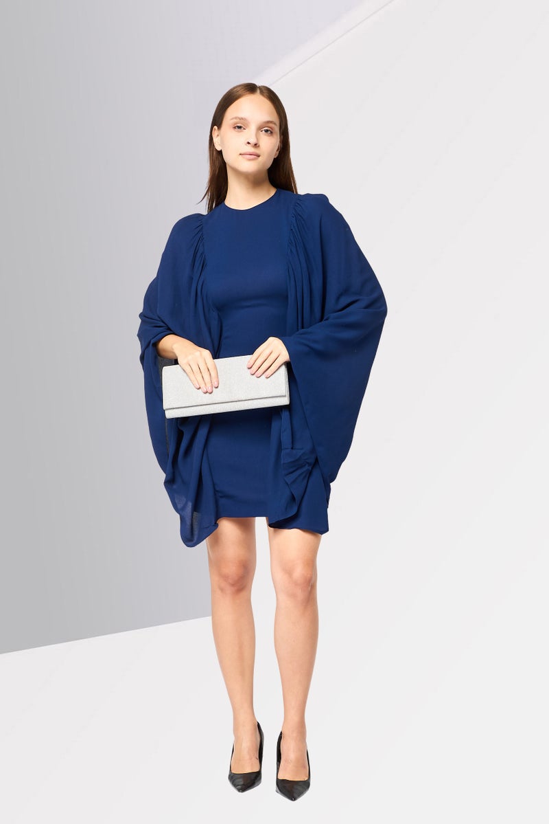 STELLA MCCARTNEY فستان ميني لوسيانا الصلب للنساء، كحلي - Image 2