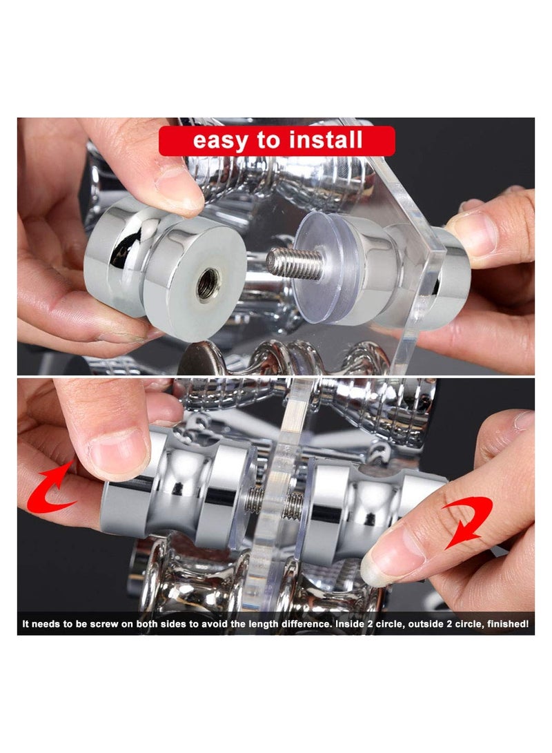 SOLARAE 2 Set Shower Screen Handle Bathroom Door Handle Knob with Solid Stainless Steel for Replacement Groove Glass Door(Install Screw 7.5mmx30mm) - Image 5