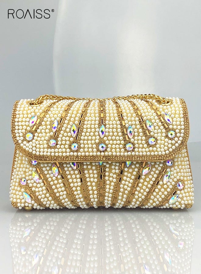 roaiss Ladies Shoulder Bags Crossbody Bag Purses Handbags Crystals Rhinestone Evening Bag for Women Clutch Purse with Chain - Image 2