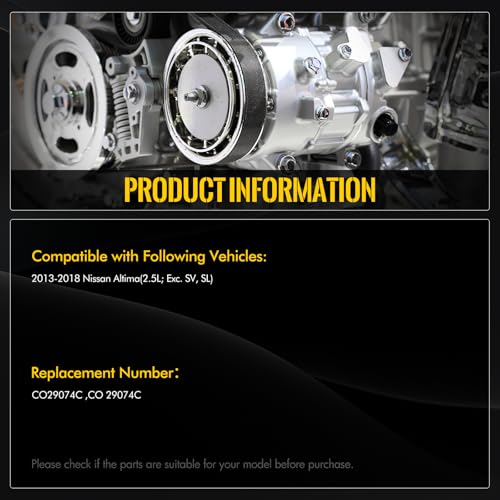 KUSATEC CO 29074C Air Conditioning AC Compressor Compatible with Nissan Altima 2013 2014 2015 2016 2017 2018 2.5L - Image 3