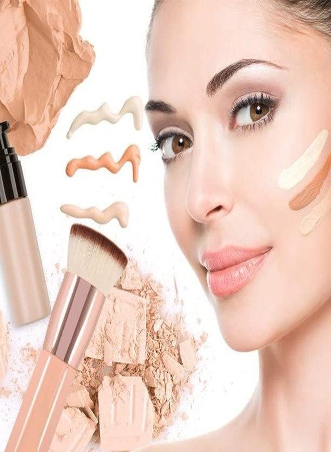 Rexulti Foundation Makeup Foundation Flat Top Brush for Face Professional Liquid Blending Powder Brush Women and Girls Multicolor 1 Pieces - Image 2
