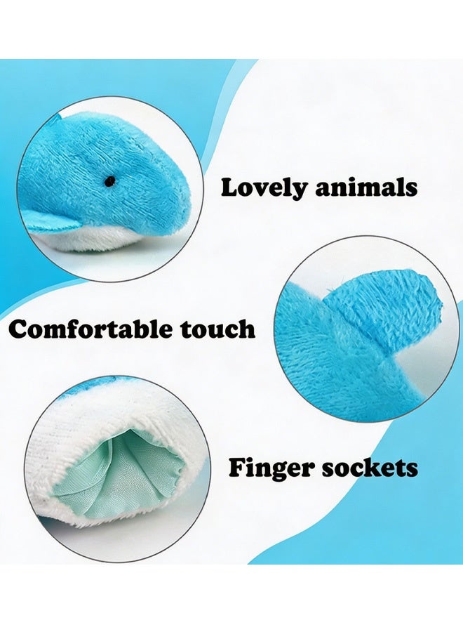 10 Pcs Sea Animal Finger Puppets,Soft Plush Cartoon Ocean Creature Finger Puppet Set,Interactive Educational Toys for Toddlers Storytelling,Playtime,Easter Basket Stuffers and Party Favors - Image 5