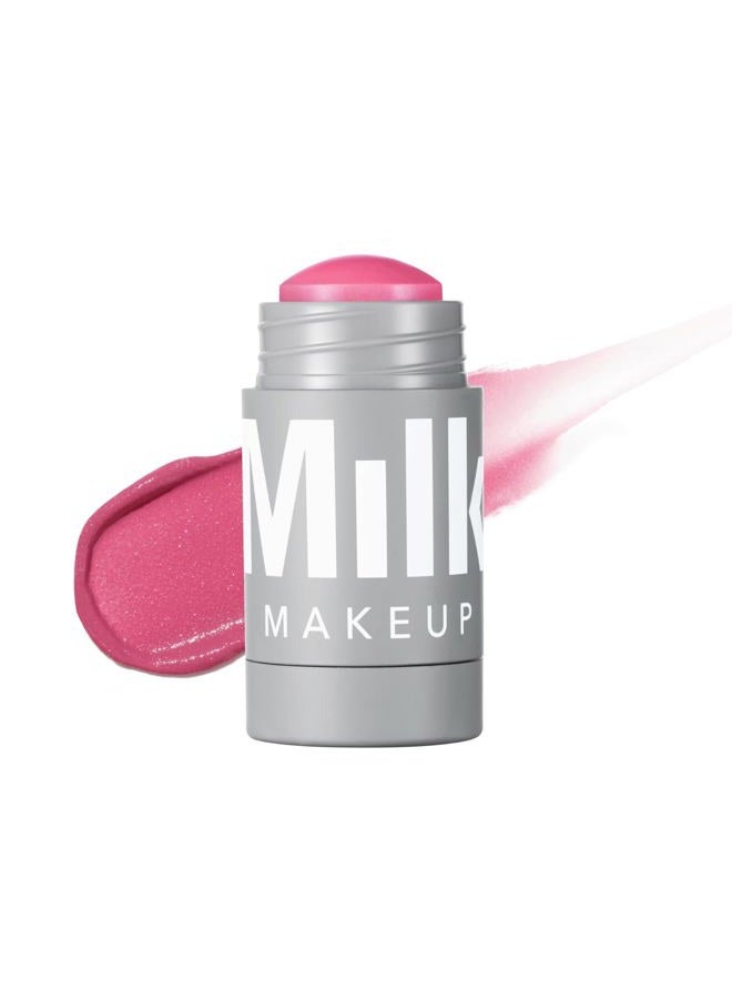 MILK MAKEUP Lip + Cheek, Rally (Mauve Pink Shimmer) - 0.21 fl oz - Cream Blush & Lip Color - Buildable & Blendable - 1,000+ Swipes Per Stick - Non-Comedogenic - Vegan, Cruelty Free - Image 1
