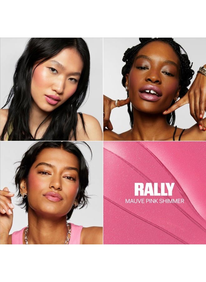 MILK MAKEUP Lip + Cheek, Rally (Mauve Pink Shimmer) - 0.21 fl oz - Cream Blush & Lip Color - Buildable & Blendable - 1,000+ Swipes Per Stick - Non-Comedogenic - Vegan, Cruelty Free - Image 3