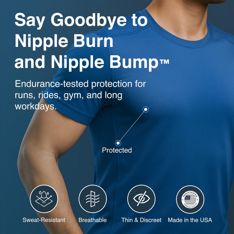 NipEaze - 4pack Value - The Original Transparent Nip Protector - Nipple Chafing Prevention; 62 pairs - Image 2