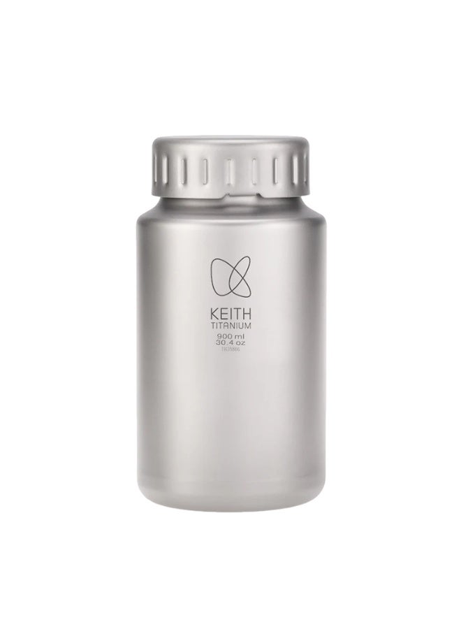 KEITH Titanium Ti3035 Plastic-Free Sport Bottle 900ml, Pure Titanium Lightweight Water Bottle with Bayonet Leakproof Cap - Image 1