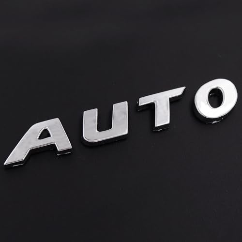 Asraw Chrome Finish Auto Car Badge 3D Sticker Emblem Monogram - Automatic Smart Auto Emblem for Car (Auto) - Image 1