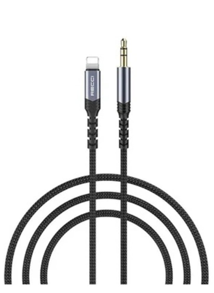 ريتشي كابل صوت (AUX) Lightning إلى 3.5mm لأجهزة الآيفون والآيباد طوله 120 سم - Image 1