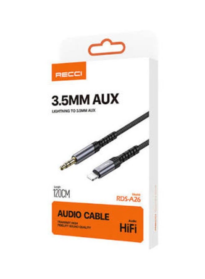 ريتشي كابل صوت (AUX) Lightning إلى 3.5mm لأجهزة الآيفون والآيباد طوله 120 سم - Image 3
