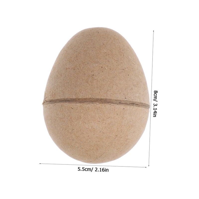 6pcs Unfinished White Paper Easter Eggs For DIY Crafts Fillable Decorations Family Fun Projects - Image 3