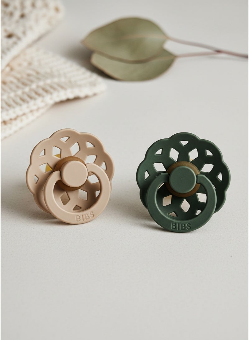 BIBS Pacifier Natural Rubber Round Nipple  6M+ - Image 1