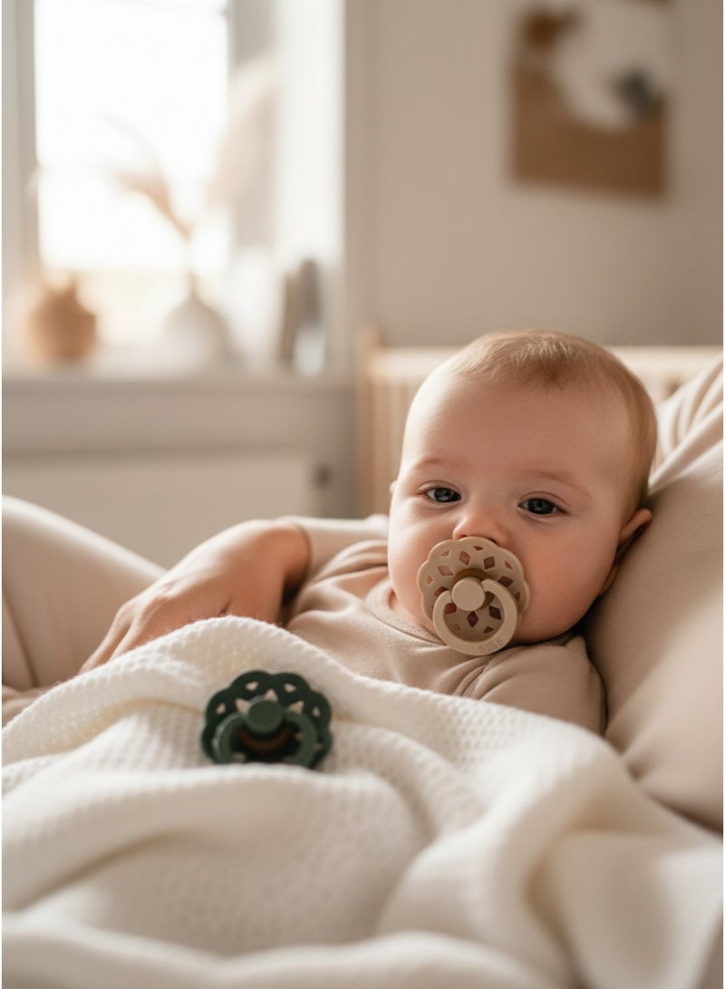 BIBS Pacifier Natural Rubber Round Nipple  6M+ - Image 2