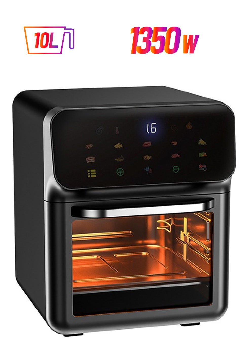 ET-LIFE Air Fryer 10L for Grilling, Broiling, Roasting, Baking and