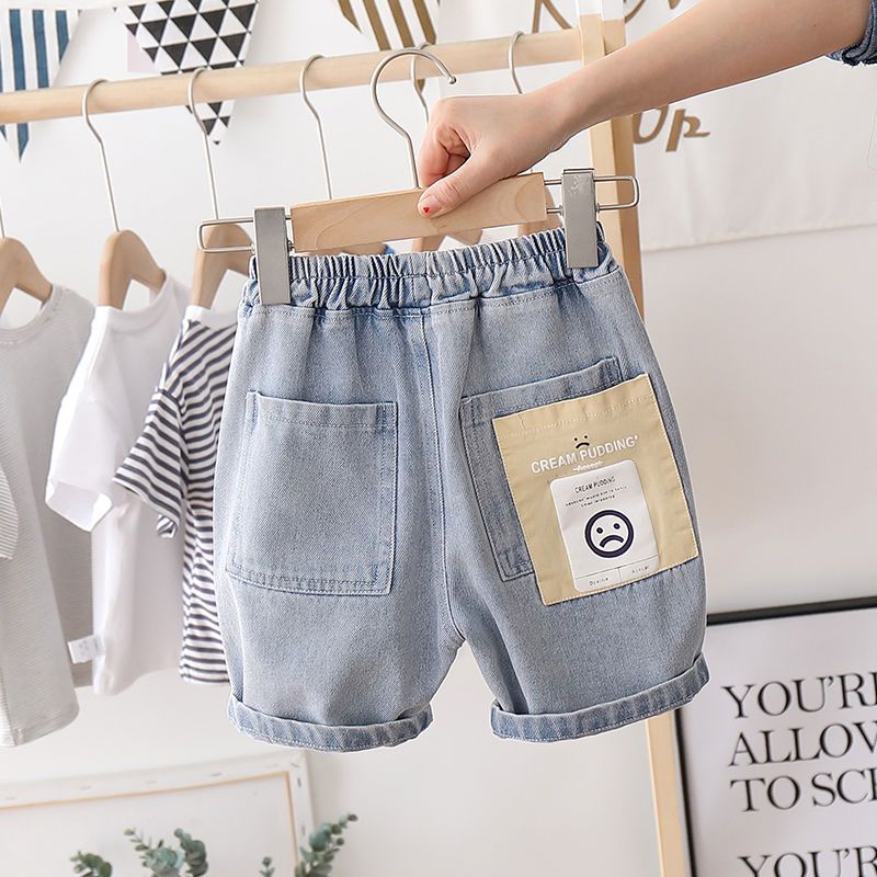 Boys' Baby Denim Shorts New Korean Style Children'S Summer Thin Mid-Length Pants Boys' Western Style Five-Length Pants Trendy Children'S Wear - Image 2